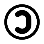 Copyleft Symbol SVG Icon